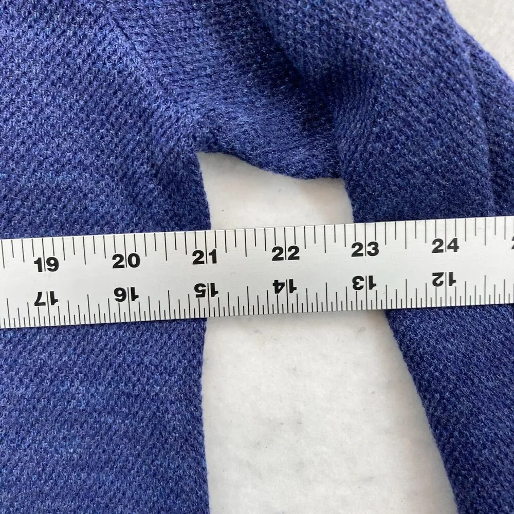 Tommy Bahama Merino Wool Blend Quarter Zip Sweater Sweatshirt Mens Small Blue - Picture 9 of 13